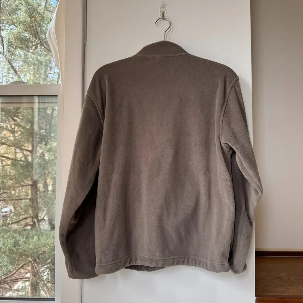 Aritzia TNA Sno Polar Quarter Zip Pullover Fleece Jacket Taupe Contrast Small - Picture 6 of 11